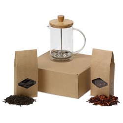 Подарочный набор с чаем и френч-прессом Чайная композиция
