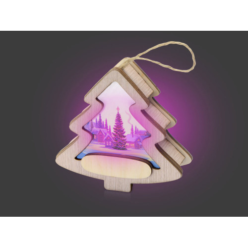 Подвеска с подсветкой, елочка, индивидуальный дизайн