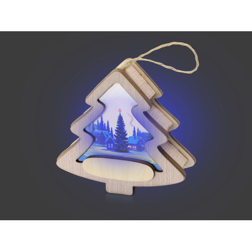 Подвеска с подсветкой, елочка, индивидуальный дизайн