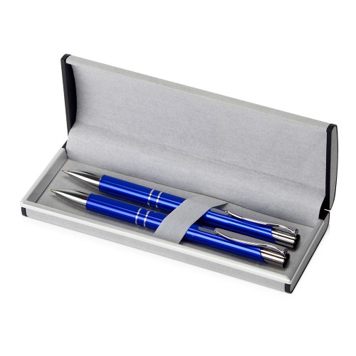 Набор Dublin: ручка шариковая, карандаш механический, ярко-синий в бархатном футляре