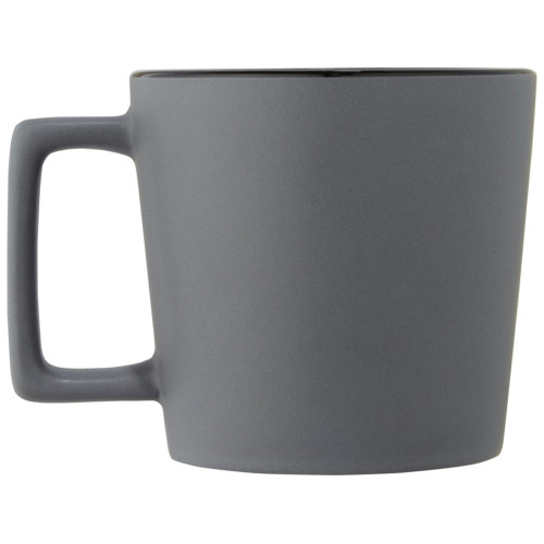 Cali Керамическая кружка объемом 370 мл с матовой отделкой - сплошной черный / Matted Grey