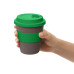 Стакан с силиконовой крышкой Cafe, зеленый