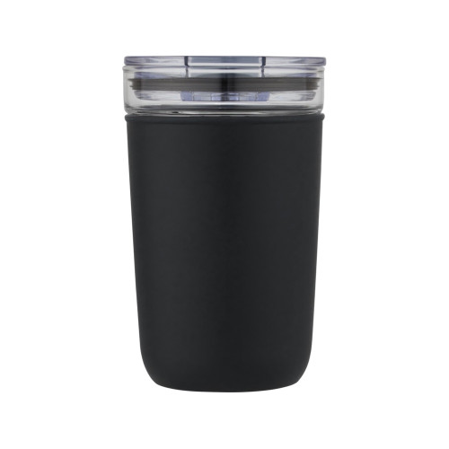 Bello, стеклянная кружка объемом 420 мл с внешней стенкой из переработанного пластика, черный Bello, стеклянная кружка объемом 420 мл с внешней стенкой из переработанного пластика, черный