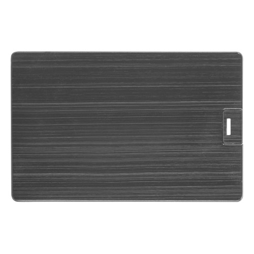 Флеш-карта USB 2.0 16 Gb в виде металлической карты Card Metal, темно-серый