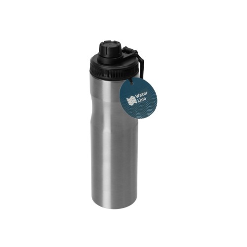 Бутылка для воды Supply Waterline, нерж сталь, 850 мл, серебристый/черный