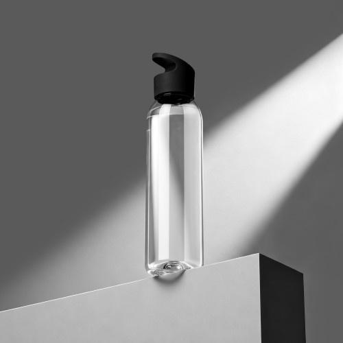 Бутылка для воды Plain 2 630 мл, прозрачный/черный Бутылка для воды Plain 2 630 мл, прозрачный/черный