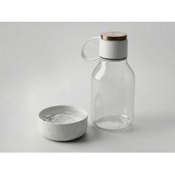 Бутылка для воды 2-в-1 Dog Bowl Bottle со съемной миской для питомцев, 1500 мл, белый