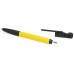 Ручка-стилус пластиковая шариковая многофункциональная (6 функций) Multy, желтый