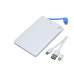 Универсальное зарядное устройство Credit _card1_power_bank  под нанесение логотипа  в виде кредитной карты, толщина всего 7,5 . 2500MAH. Синий
