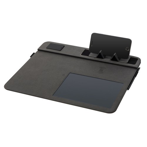 Многофункциональный коврик для мыши Multi Pad с беспроводной зарядкой и LCD экраном, 10 Вт, серый