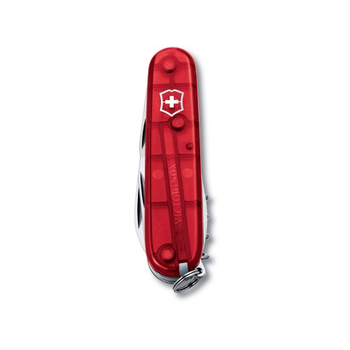 Нож перочинный VICTORINOX Spartan, 91 мм, 12 функций, полупрозрачный красный