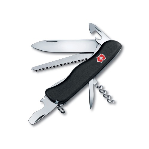 Нож перочинный VICTORINOX Forester, 111 мм, 12 функций, с фиксатором лезвия, чёрный