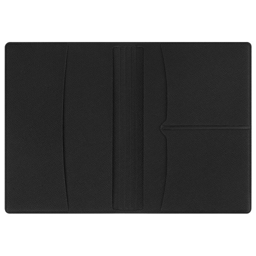 Обложка для паспорта с RFID защитой отделений для пластиковых карт Favor, черная