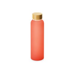 Стеклянная бутылка с бамбуковой крышкой Foggy, 600мл, красный