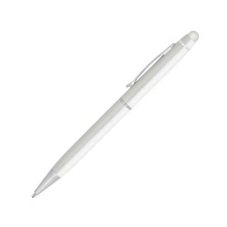 JULIE. Шариковая ручка из металла с стилусом, Белый