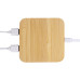 USB-хаб с беспроводной зарядкой из бамбука Plato