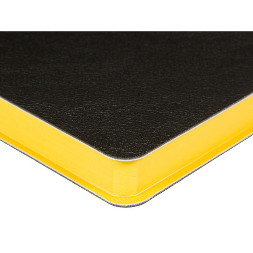 Ежедневник недатированный А5 Boston, черный (желтый обрез) Ежедневник недатированный А5 Boston, черный (желтый обрез)