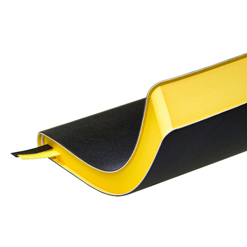 Ежедневник недатированный А5 Boston, черный (желтый обрез) Ежедневник недатированный А5 Boston, черный (желтый обрез)