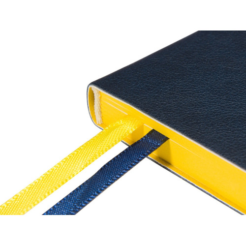 Ежедневник недатированный А5 Boston, темно-синий (желтый обрез) Ежедневник недатированный А5 Boston, темно-синий (желтый обрез)