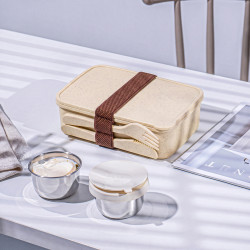 Ланч-бокс Meal из бамбукового волокна, бежевый