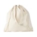 Рюкзак со шнурком Flin из хлопчатобумажной ткани плотностью 240 г/м², натуральный
