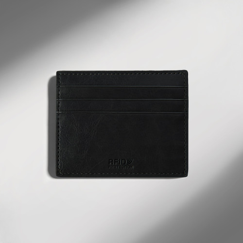 Картхолдер для 6 пластиковых карт с RFID-защитой Fabrizio, черный Картхолдер для 6 пластиковых карт с RFID-защитой Fabrizio, черный