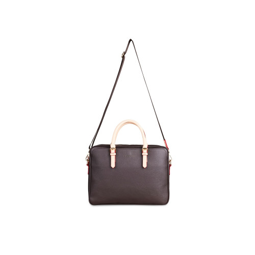 Портфель женский BUGATTI Ella 15'', тёмно-коричневый, полиуретан, 38х6х27,5 см Портфель женский BUGATTI Ella 15'', тёмно-коричневый, полиуретан, 38х6х27,5 см