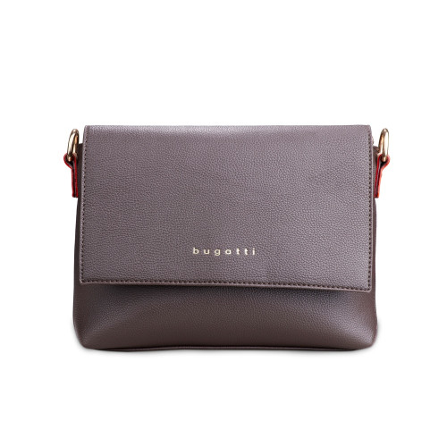 Сумка наплечная женская BUGATTI Ella, тёмно-коричневая, полиуретан, 27х9х20,5 см Сумка наплечная женская BUGATTI Ella, тёмно-коричневая, полиуретан, 27х9х20,5 см