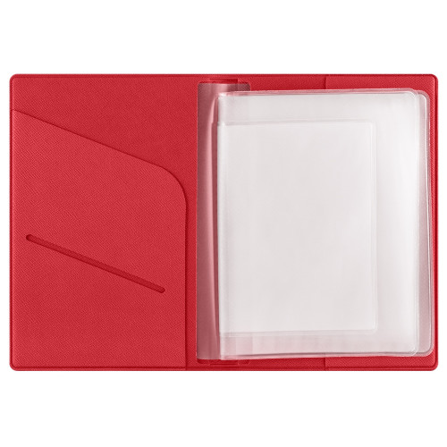 Классическая обложка для автодокументов Favor, красная