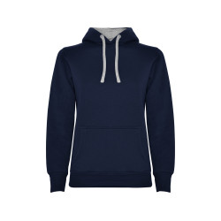 Толстовка с капюшоном Urban женская, нэйви/серый