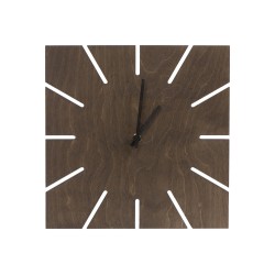 Часы деревянные Лулу квадратные, 28 см, шоколадный