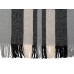 Плед Liner с бахромой, 140*205 см., серый с черным