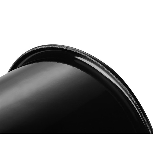 Кружка эмалированная с ободком, черная Кружка эмалированная с ободком, черная