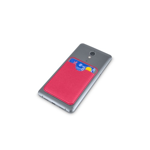Чехол-картхолдер Favor на клеевой основе на телефон для пластиковых карт и и карт доступа, маджента