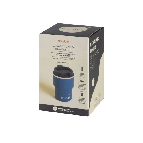 Вакуумная термокружка с внутренним керамическим покрытием Coffee Express, 360 мл, синий
