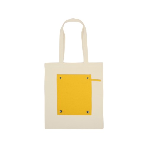 Складная хлопковая сумка для шопинга Gross с карманом, желтый