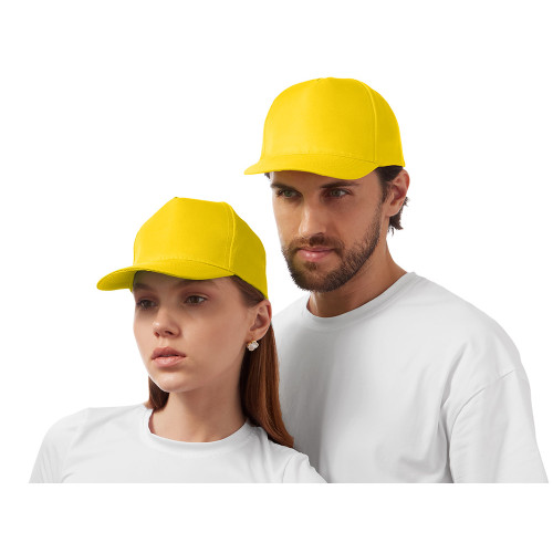 Бейсболка Poly 5-ти панельная 120 гр, желтый