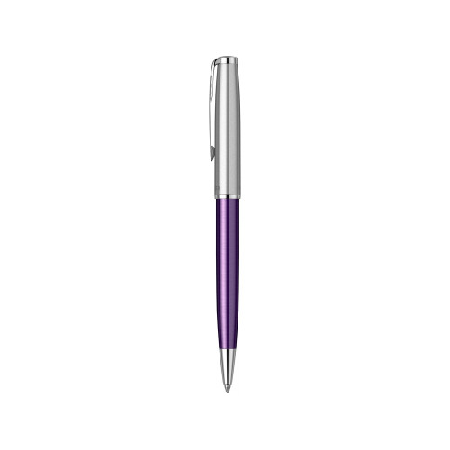 Шариковая ручка Parker Sonnet Essentials Violet SB Steel CT, цвет чернил black, перо: M, в подарочной упаковке. Шариковая ручка Parker Sonnet Essentials Violet SB Steel CT, цвет чернил black, перо: M, в подарочной упаковке.