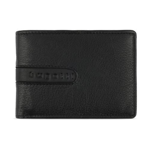 Портмоне BUGATTI Bomba, с защитой данных RFID, чёрное, кожа/полиэстер, 12,5х2х9 см Портмоне BUGATTI Bomba, с защитой данных RFID, чёрное, кожа/полиэстер, 12,5х2х9 см