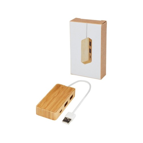 USB-концентратор Tapas из бамбука, натуральный