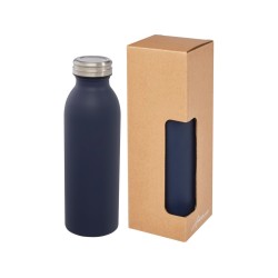 Бутылка Riti объемом 500 мл с медной обшивкой и вакуумной изоляцией , темно-синий