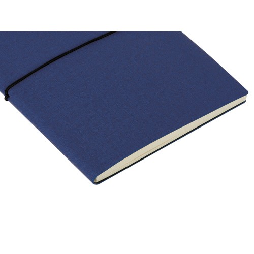 Блокнот Horizon с горизонтальной резинкой, гибкая обложка, 80 листов, синий