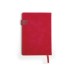 Бизнес блокнот А5 Freya с клапаном и карманом для визиток, твердая обложка, 128 листов, красный и бор