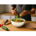 Салатник Bowl с бамбуковой крышкой, бежевый
