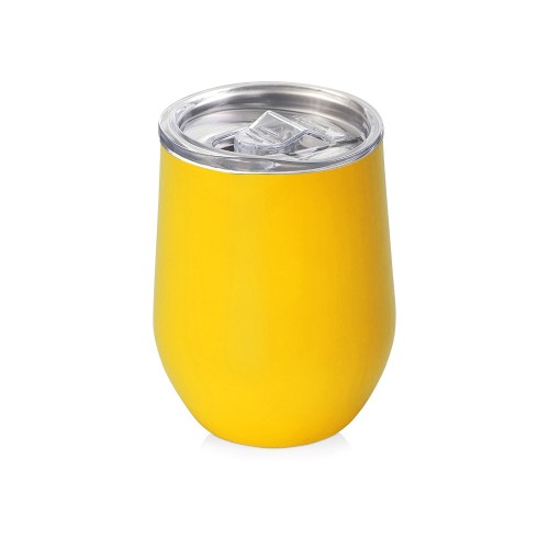 Вакуумная термокружка Sense, непротекаемая крышка, крафтовая упаковка, желтый