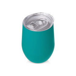 Термокружка Sense Gum, soft-touch, непротекаемая крышка, 370мл, крафтовая упаковка, бирюзовый 320C