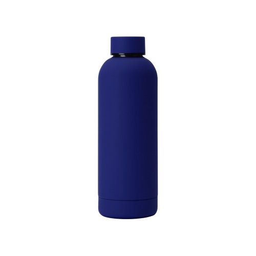 Вакуумная термобутылка Cask Waterline, soft touch, 500 мл, тубус, синий