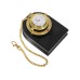Часы Магистр с цепочкой на деревянной подставке, золотистый/черный (без шильда)