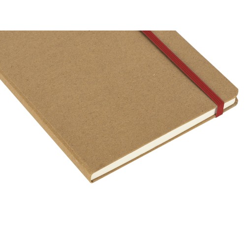 Блокнот Sevilia, твердая обложка из крафта A5, 80 листов, крафтовый/красный
