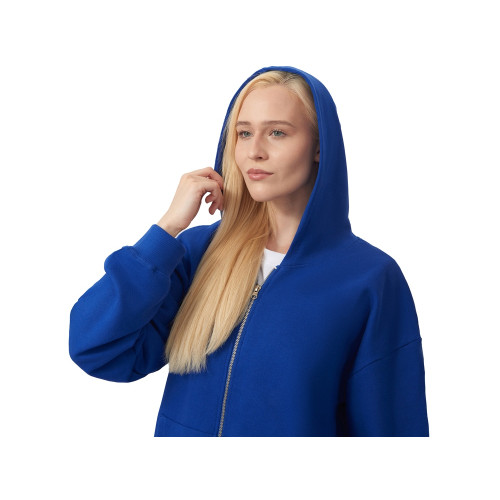 Толстовка оверсайз с капюшоном на молнии Monaco, синий классический Толстовка оверсайз с капюшоном на молнии Monaco, синий классический